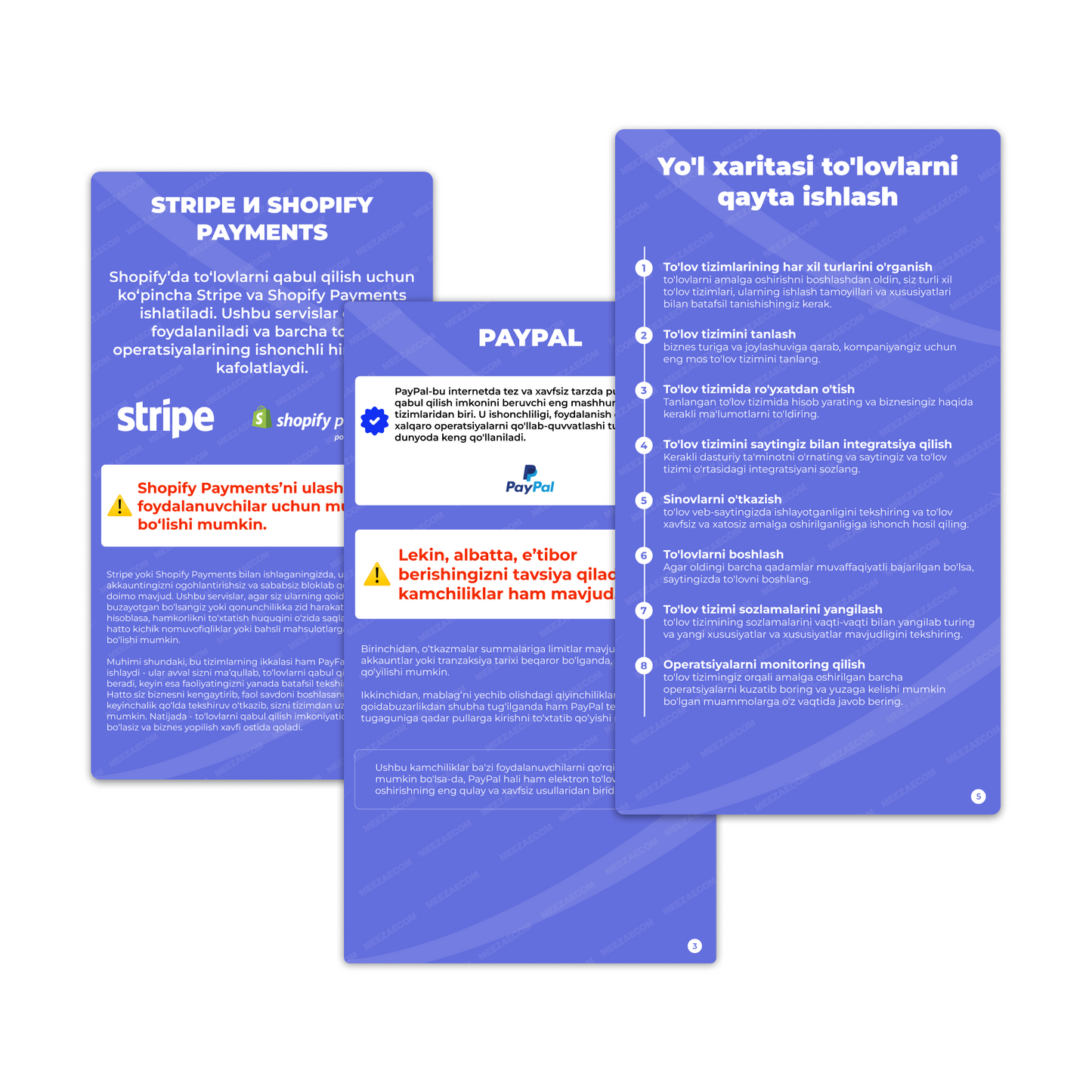 TO‘LOV TIZIMLARI BILAN ISHLASH BO‘YICHA SHARHLAR